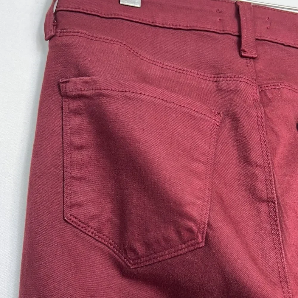 L’Agence Burgundy Margot High rise Garnet Jeans size 26 NWOT